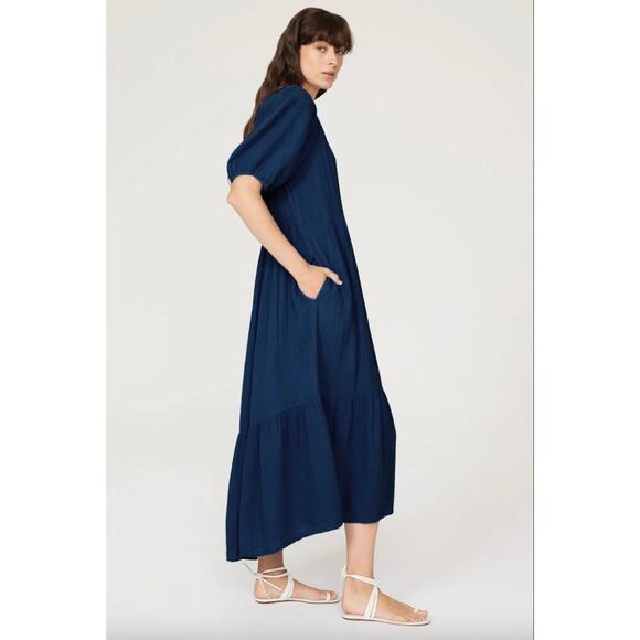 XíRENA Navy Cotton Lennox Dress Sz M - Picture 2 of 9